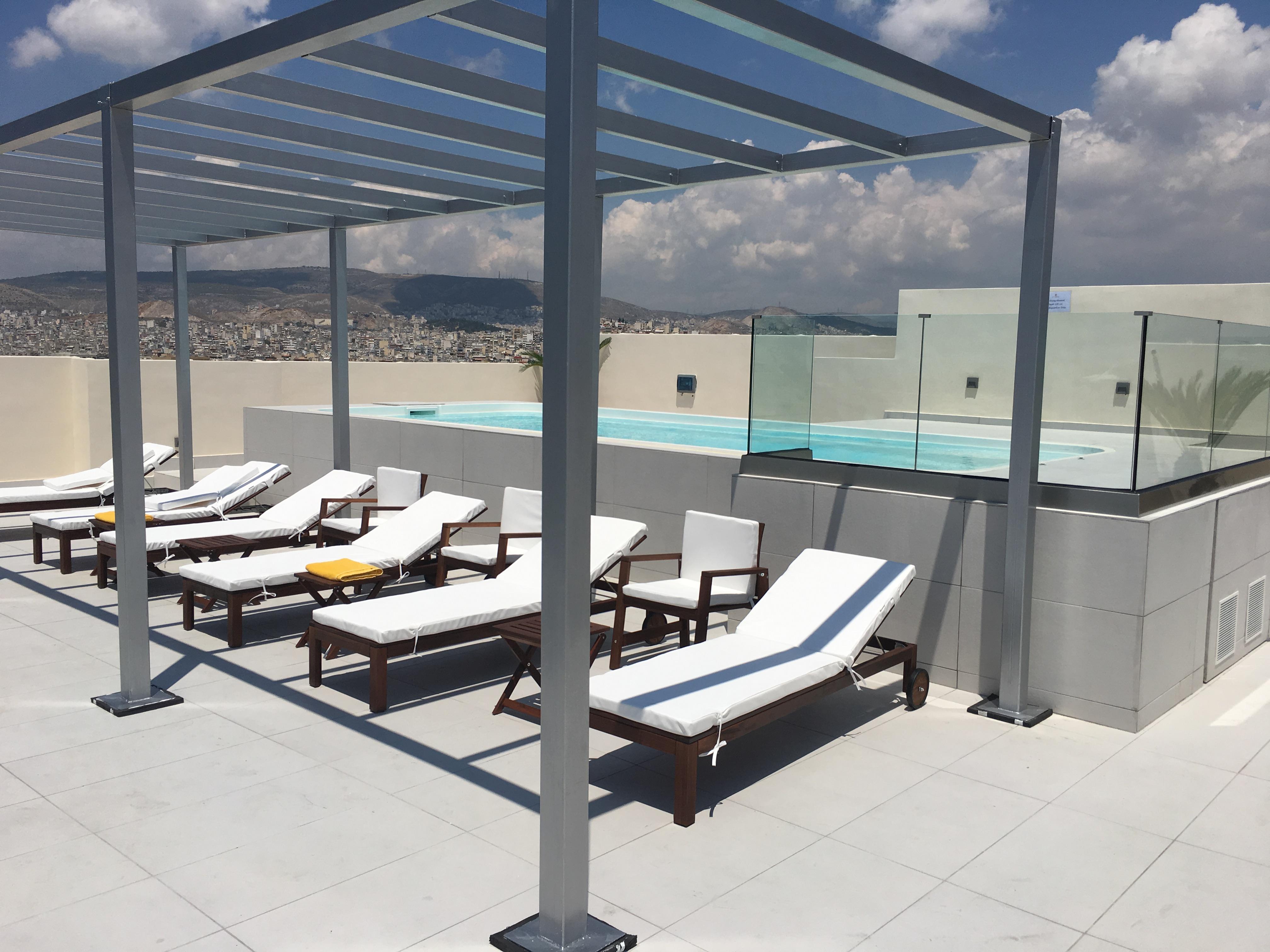 Piraeus Theoxenia Hotel Bagian luar foto Rooftop pool